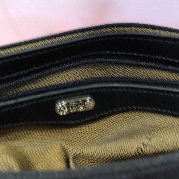 Fendi Iconic Black Zucca Big letters Fabric thick shiny New Vintage Impecable - Picture 6 of 12